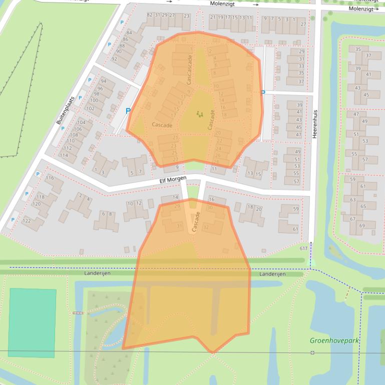 Kaart van postcodegebied 3328LT.