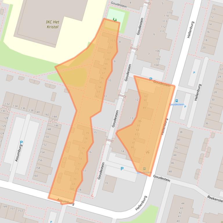 Kaart van postcodegebied 3328MC.