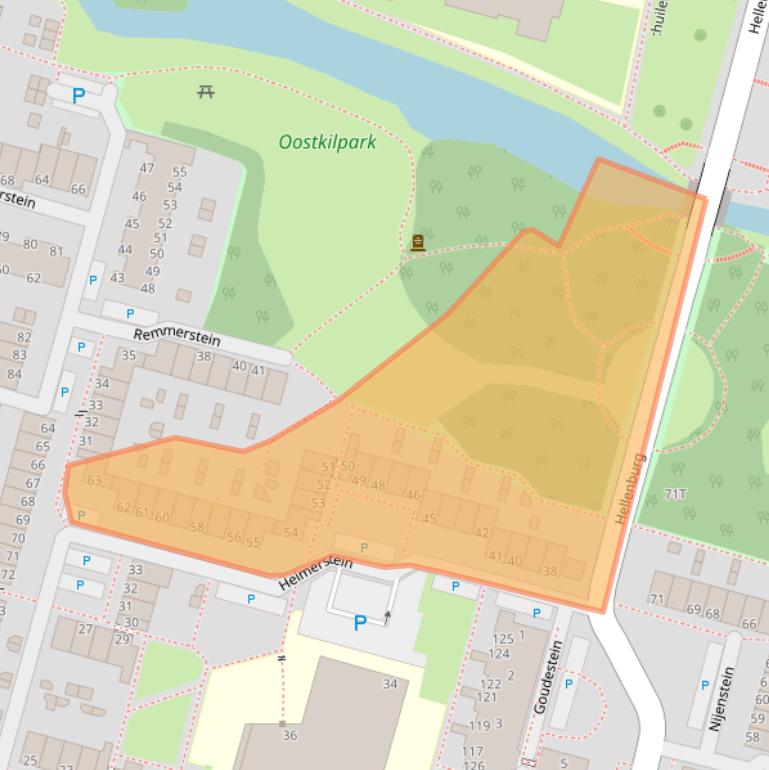Kaart van postcodegebied 3328MG.