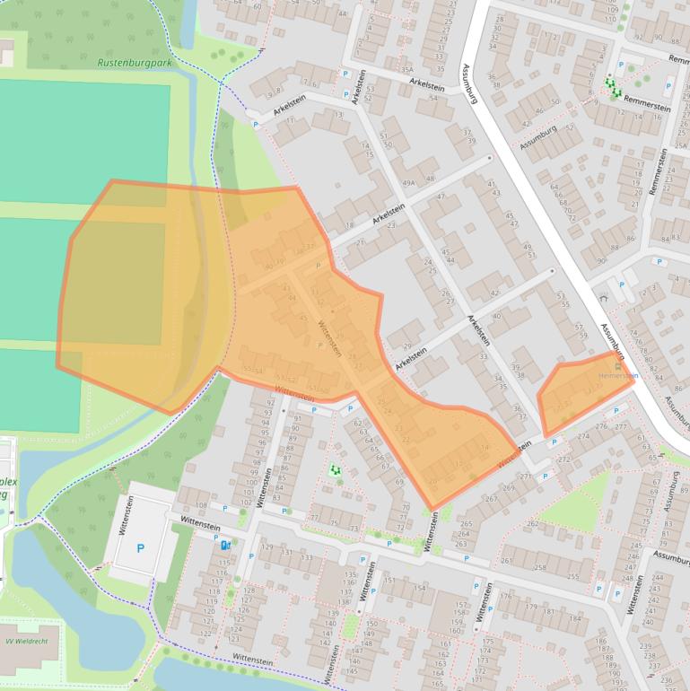 Kaart van postcodegebied 3328MR.