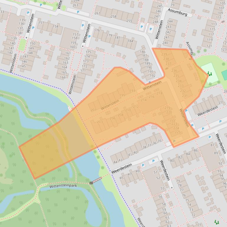 Kaart van postcodegebied 3328MX.