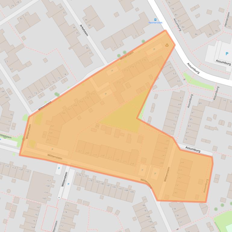 Kaart van postcodegebied 3328MZ.