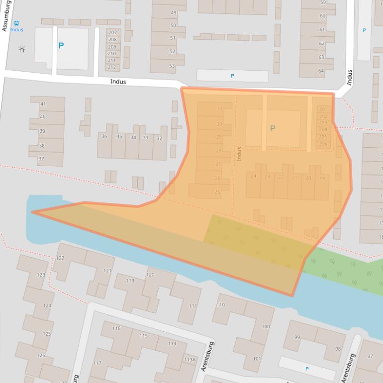 Kaart van postcodegebied 3328NB.