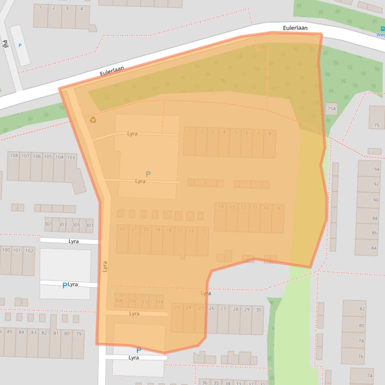 Kaart van postcodegebied 3328NE.