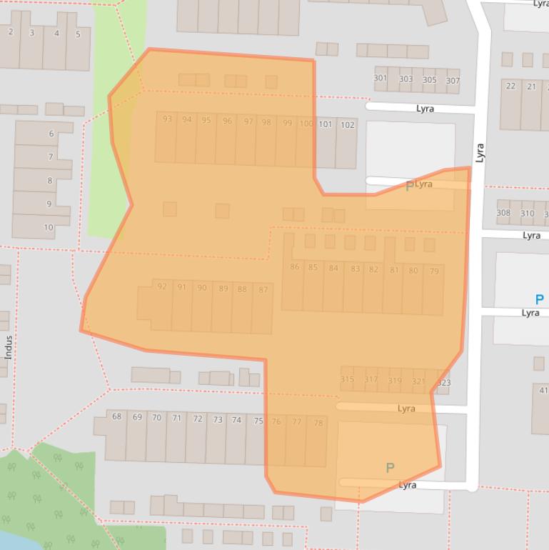 Kaart van postcodegebied 3328NJ.