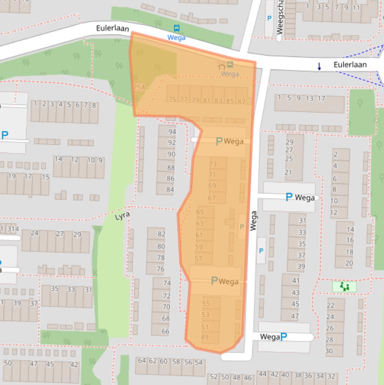 Kaart van postcodegebied 3328PG.