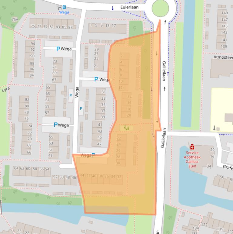 Kaart van postcodegebied 3328PH.