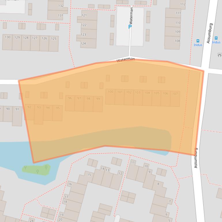 Kaart van postcodegebied 3328RE.