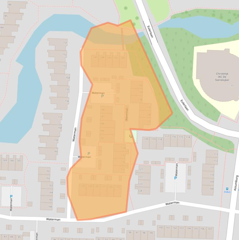 Kaart van postcodegebied 3328RH.