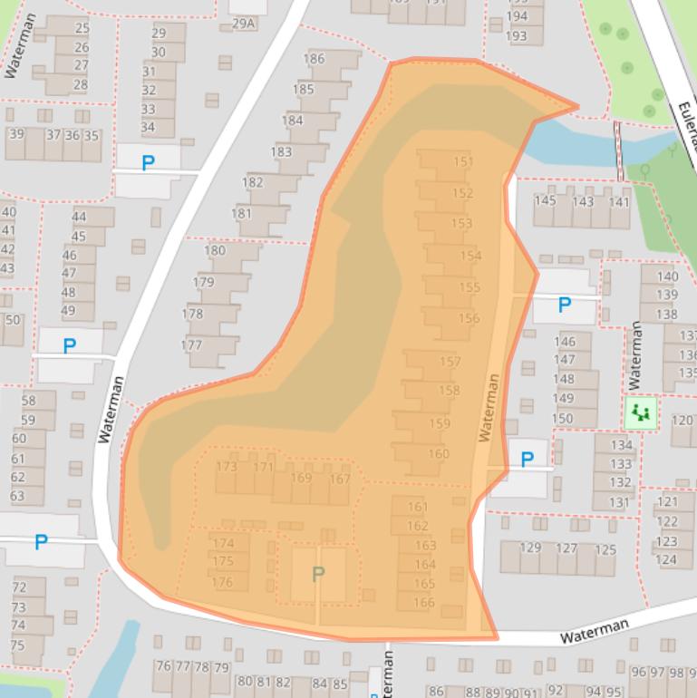 Kaart van postcodegebied 3328RJ.