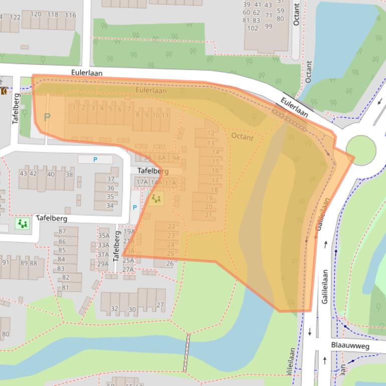 Kaart van postcodegebied 3328SN.