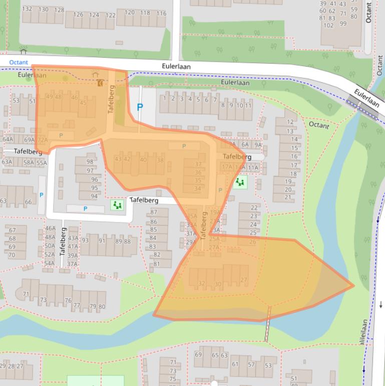 Kaart van postcodegebied 3328SP.