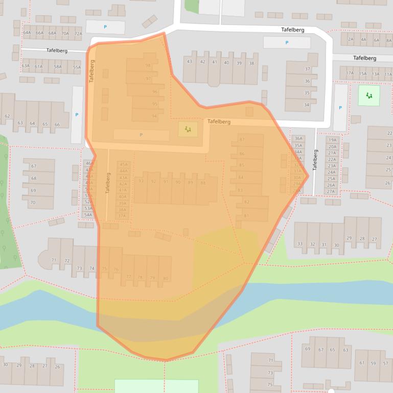 Kaart van postcodegebied 3328ST.