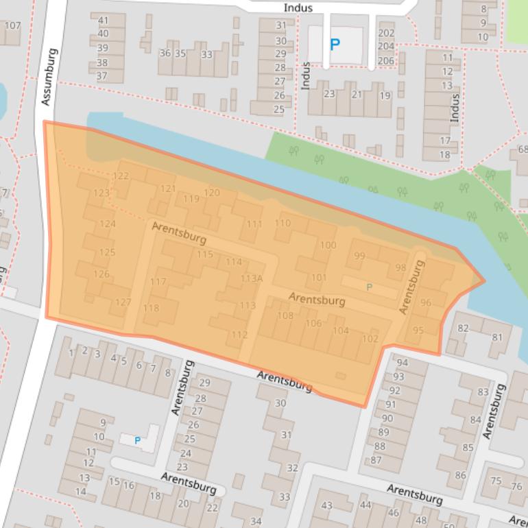 Kaart van postcodegebied 3328TD.