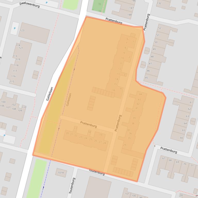 Kaart van postcodegebied 3328WB.