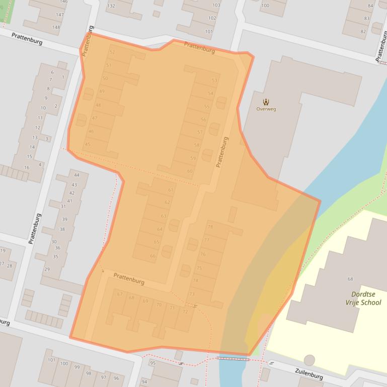 Kaart van postcodegebied 3328WC.