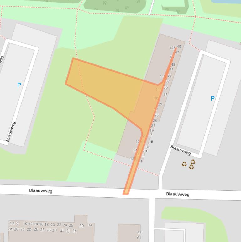 Kaart van postcodegebied 3328XB.