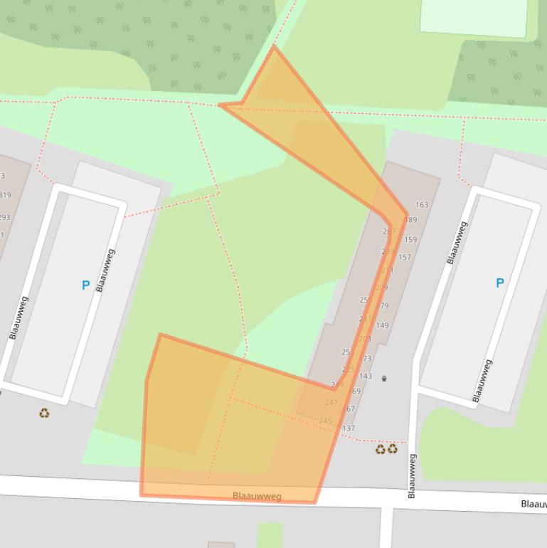 Kaart van postcodegebied 3328XE.