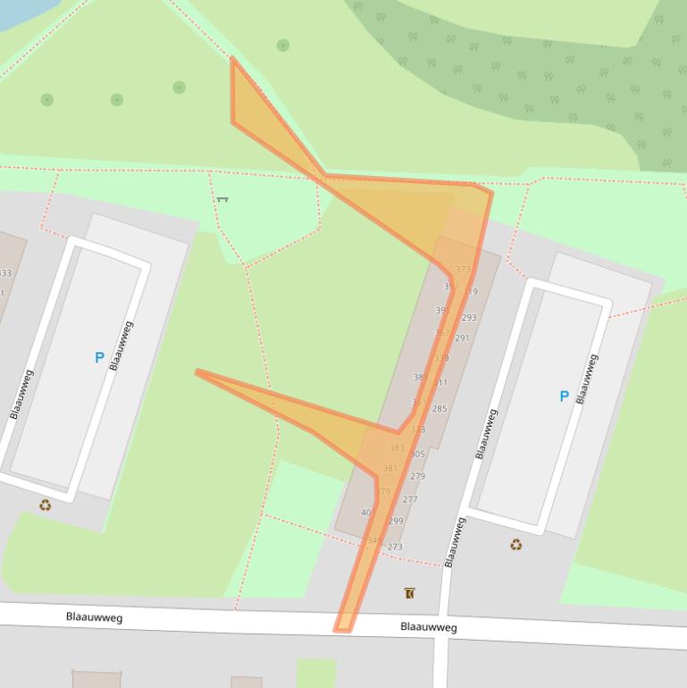 Kaart van postcodegebied 3328XJ.