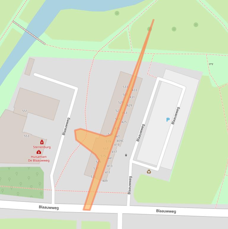 Kaart van postcodegebied 3328XM.