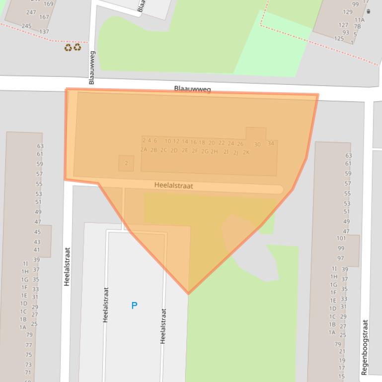 Kaart van postcodegebied 3328XP.