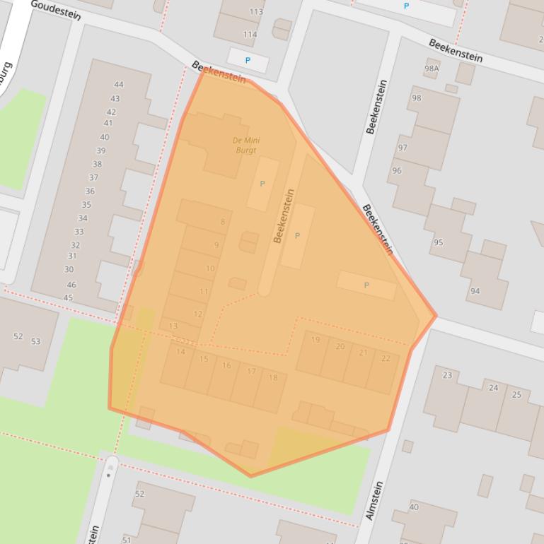 Kaart van postcodegebied 3328ZA.