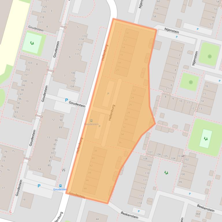 Kaart van postcodegebied 3328ZG.
