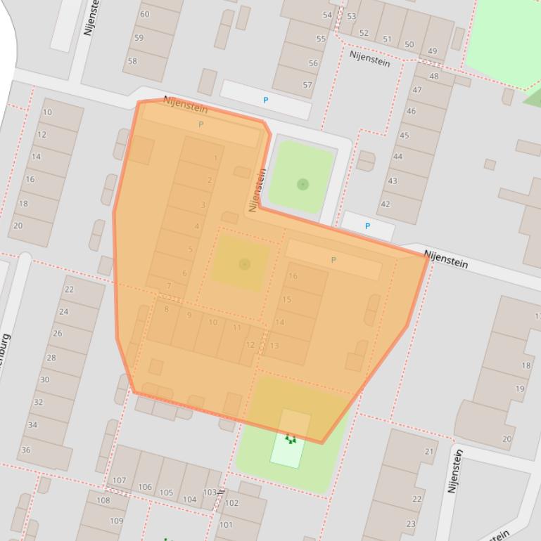 Kaart van postcodegebied 3328ZH.