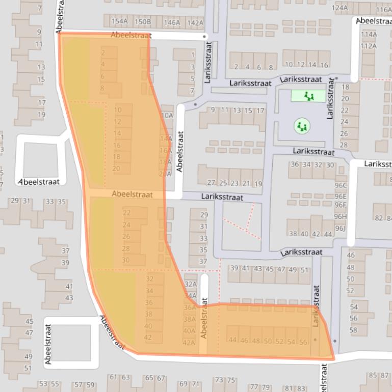 Kaart van postcodegebied 3329AD.