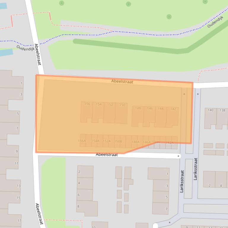 Kaart van postcodegebied 3329AH.