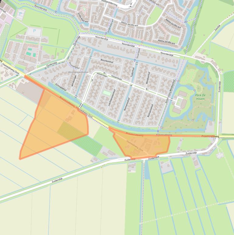 Kaart van postcodegebied 3329KC.