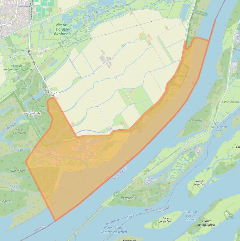 Kaart van postcodegebied 3329KR.