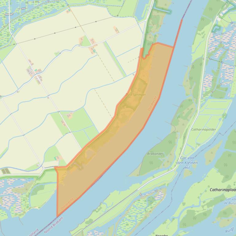 Kaart van postcodegebied 3329KX.