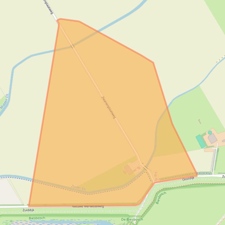 Kaart van postcodegebied 3329LE.