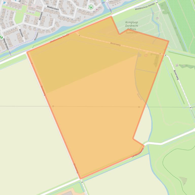 Kaart van postcodegebied 3329LG.