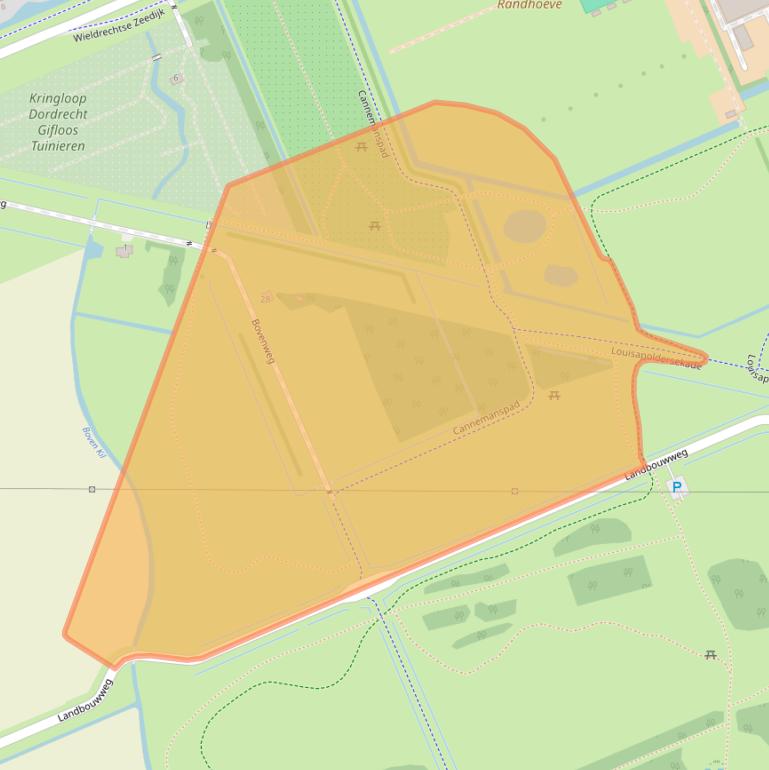 Kaart van postcodegebied 3329LR.