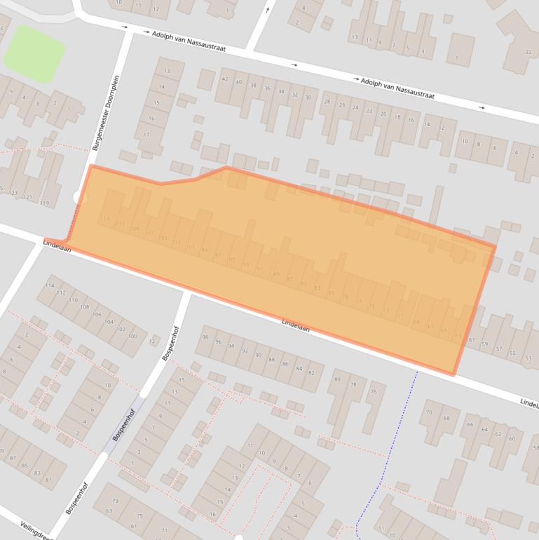 Kaart van postcodegebied 3331AL.
