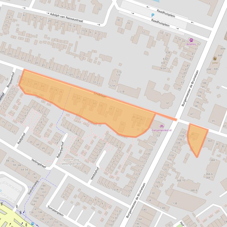 Kaart van postcodegebied 3331AP.