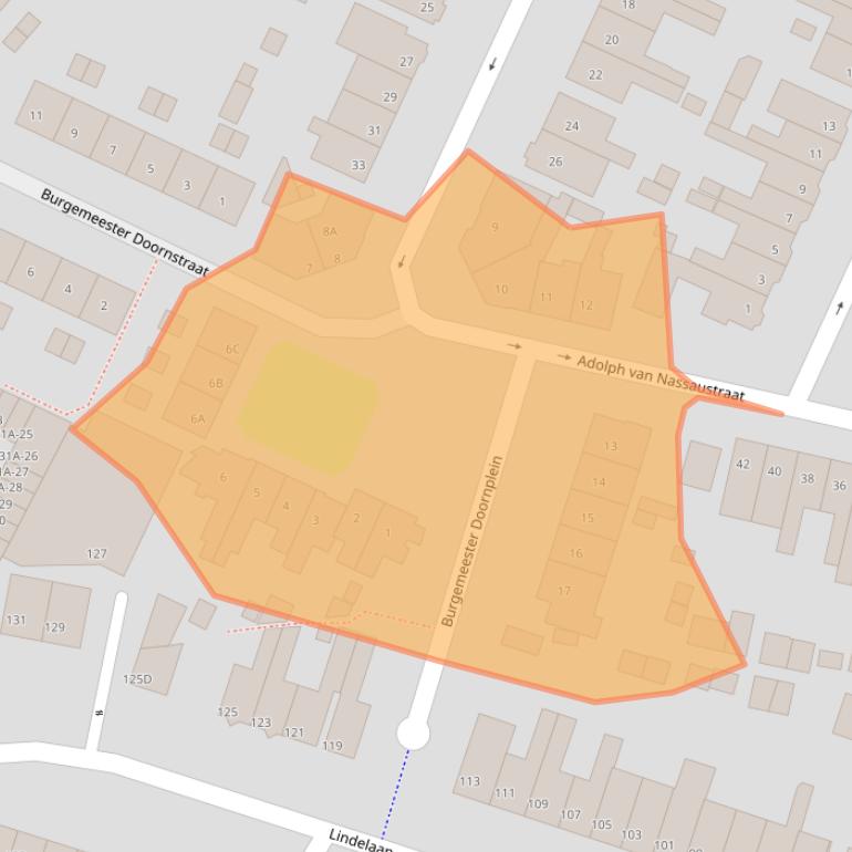 Kaart van postcodegebied 3331BC.