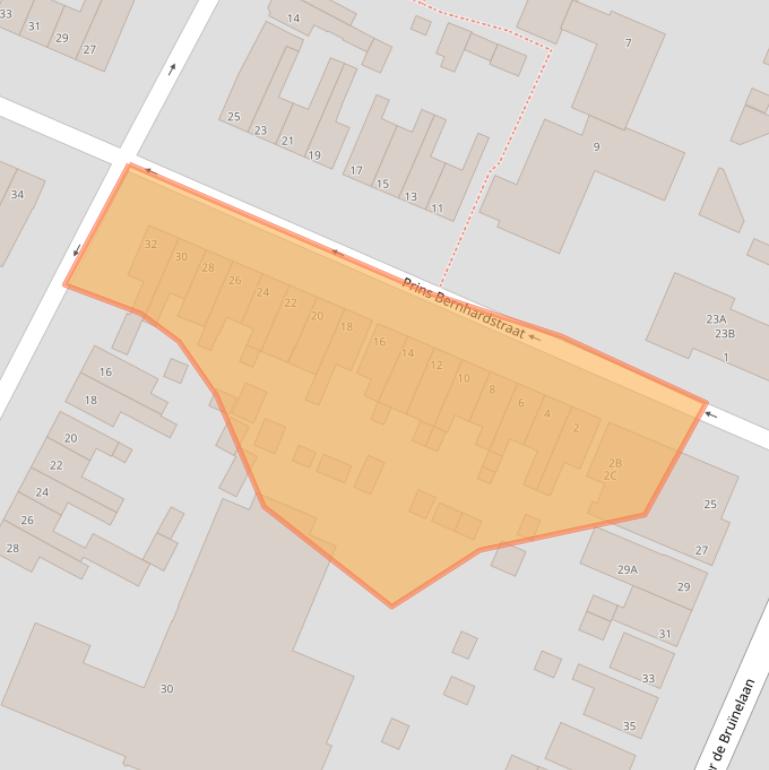 Kaart van postcodegebied 3331BR.