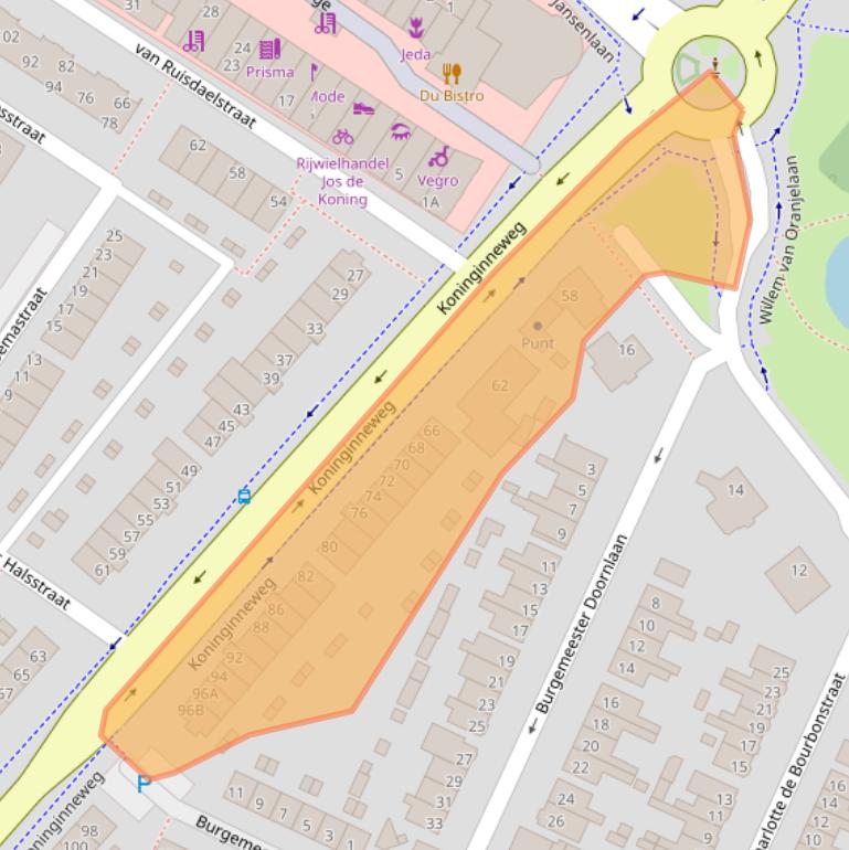 Kaart van postcodegebied 3331CG.