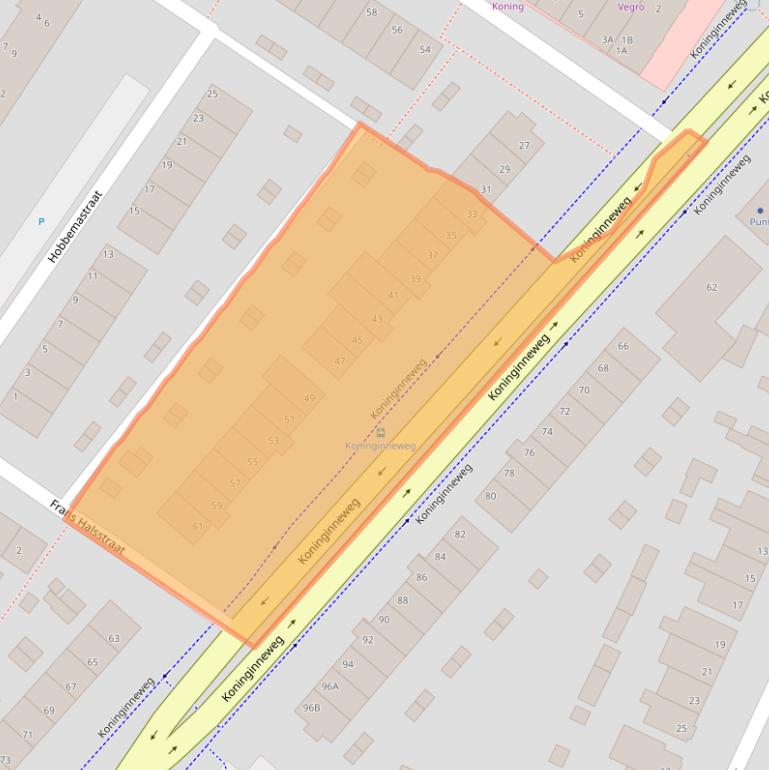 Kaart van postcodegebied 3331CJ.