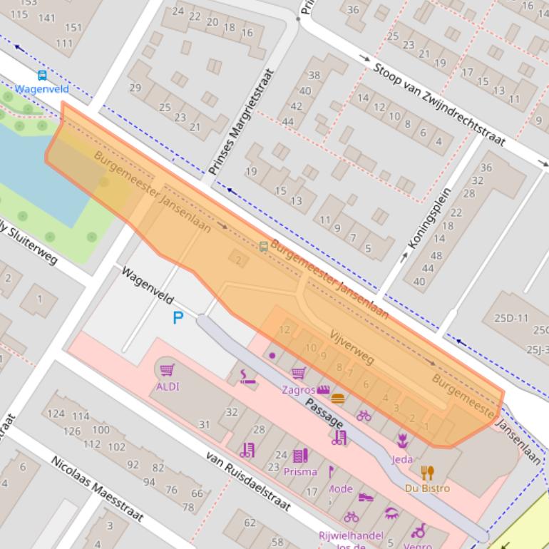 Kaart van postcodegebied 3331CZ.