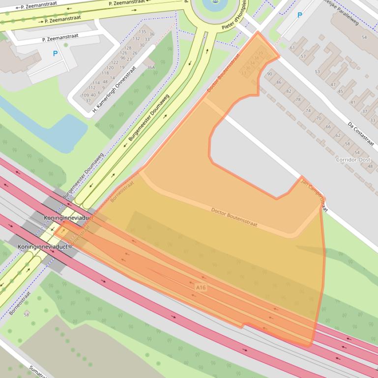 Kaart van postcodegebied 3331ED.