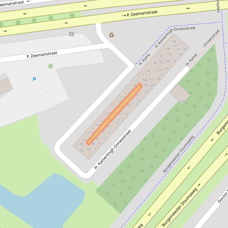 Kaart van postcodegebied 3331EJ.