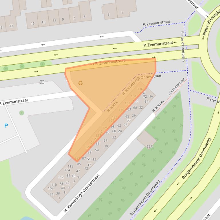 Kaart van postcodegebied 3331EL.