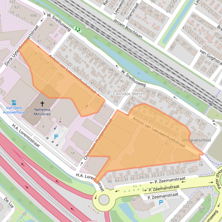 Kaart van postcodegebied 3331ET.