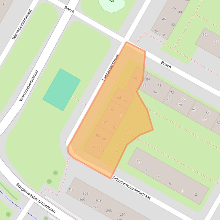 Kaart van postcodegebied 3331GM.