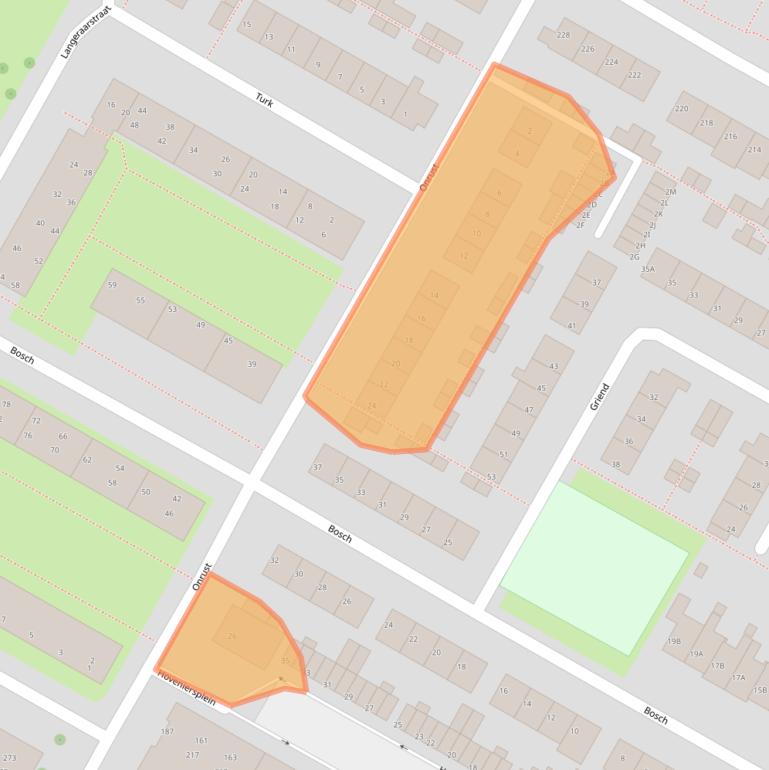Kaart van postcodegebied 3331GN.