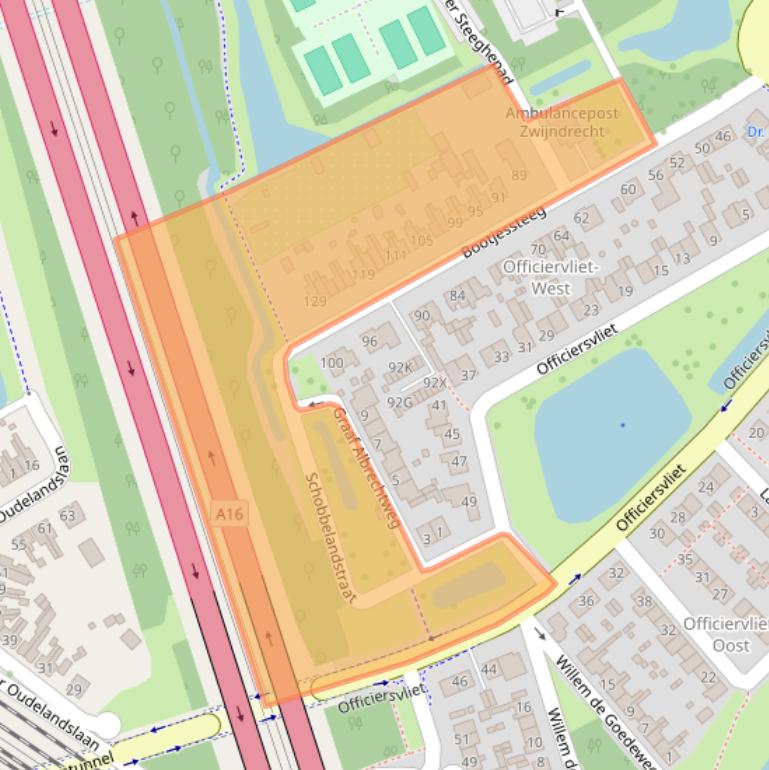 Kaart van postcodegebied 3331HA.